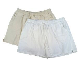 Vintage Cottonseed Wear Womens XXL Shorts Lot 2 100% Cotton Made in USA